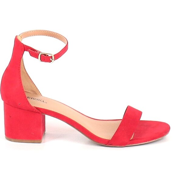 Red Suede Heels - Picture 1 of 2